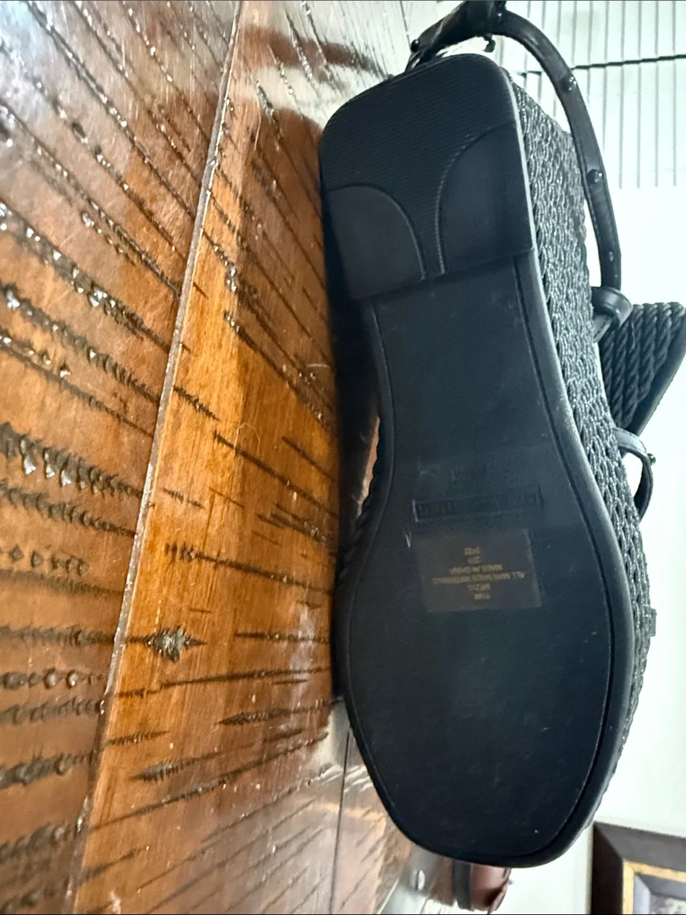 Marc Fisher Black Studded Wedge Sandals with Strappy Detail